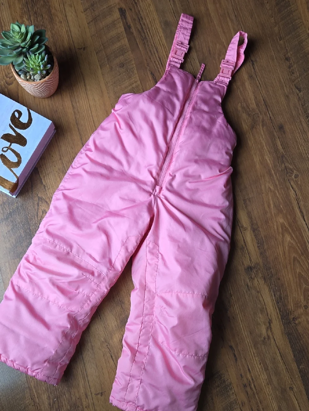 Rothschild 6X Girls' Winter Pink Snowbibs with Pastel Tie-Dye Jacket